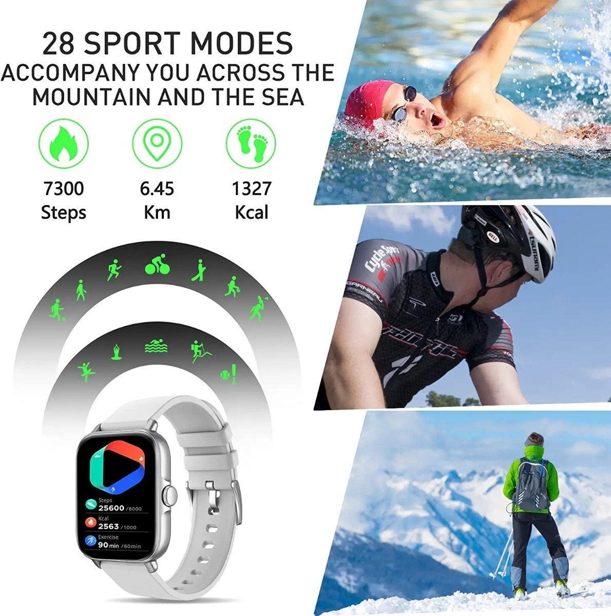 Smartwatch Para Mulheres E Homens (atender/fazer Ch - Imagem 18