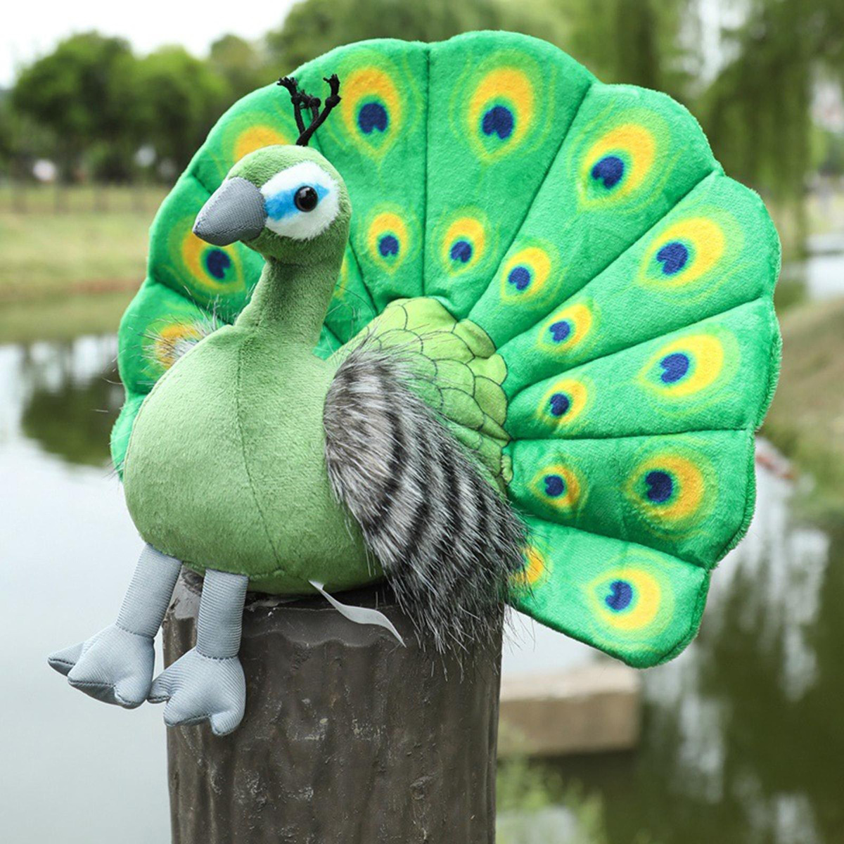 Simulação Suave Boneca Animal Pelúcia Pp Algodão Pavão - Imagem 14