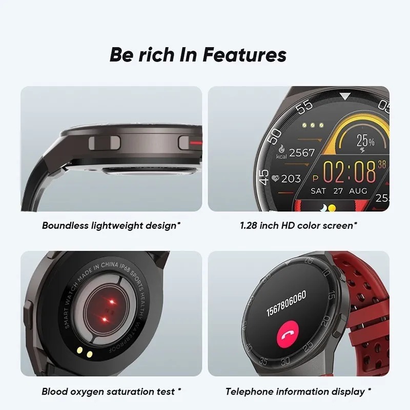 Smartwatch Bluetooth À Prova D'água Par Homens Lige - Imagem 20