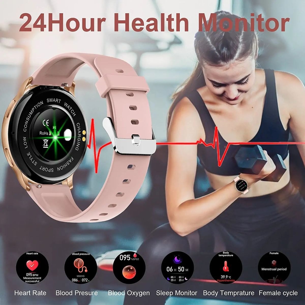 Smart Watch Atender/fazer Chamadas Para Mulheres Homens Rast - Imagem 10