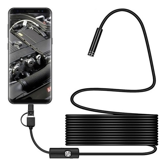 Câmera Endoscópio 5m 6 Led Para Android