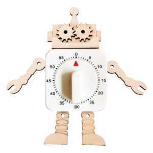 Brinquedo De Educação Infantil Temporizador Do Robô 7x7cm