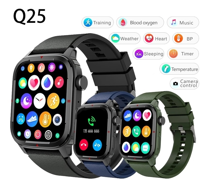 Q25 Smart Watch Bluetooth Call Monitoramento Da Frequência C - Imagem 2