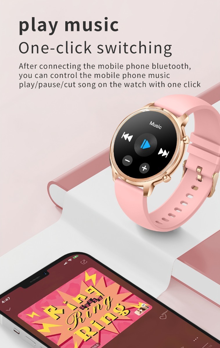 Smartwatch Feminino Bluetooth Call Fashion 1.32 Com Tela Red - Imagem 24