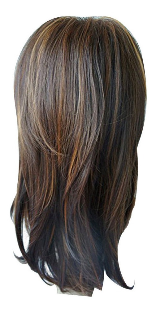 Perucas Cabelo Encaracolado Misturado Cores Sintécos 65cm - Imagem 3