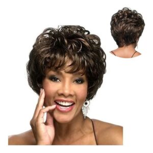 Peruca Natural Das Senhoras Do Cabelo Curto Encaracolado Bon