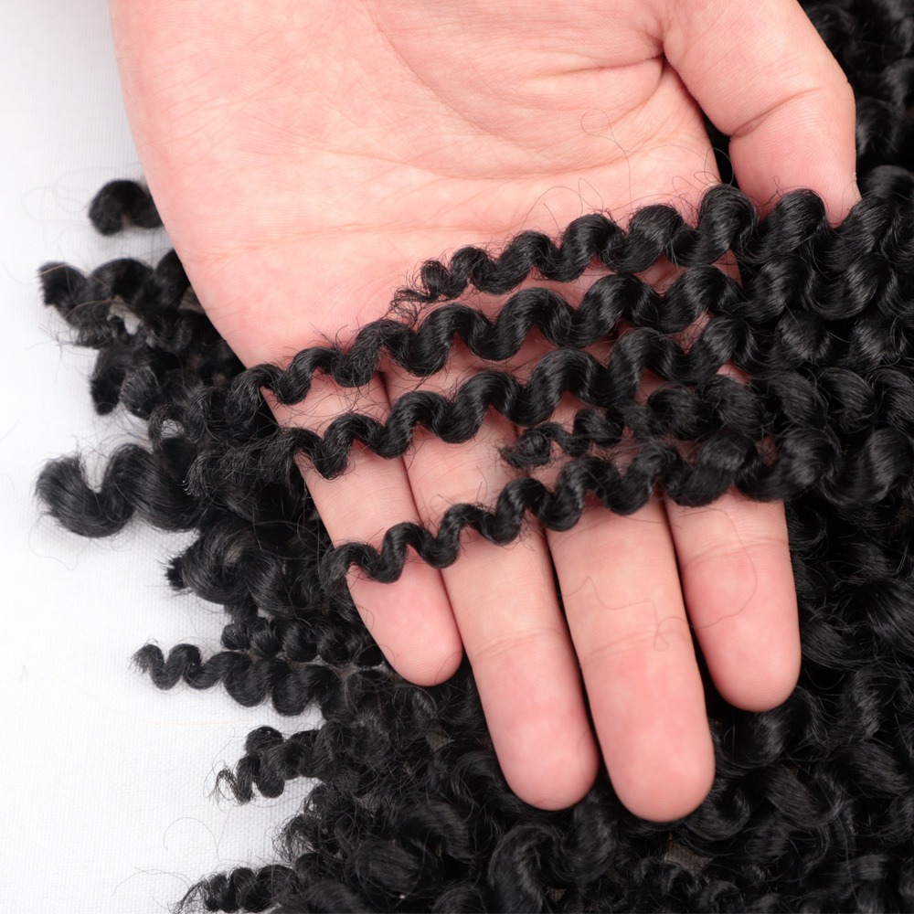 Mega Hair Cabelo Bio Vegetal Cacheado Para Aplique E Braid - Imagem 4