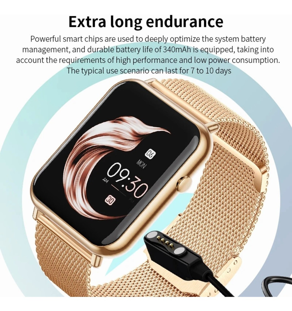 Para Huawei Xiaomi Ladies Bluetooth Sports Smart Watch Ip68 - Imagem 8