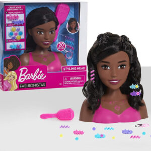 Barbie Fashionistas 8 Polegadas Styling Head Cabelo Preto 20