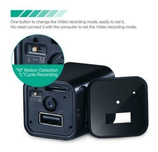 Hd 1080p Mini Carregador Câmera De Segurança Doméstica Dvr L - Imagem 4