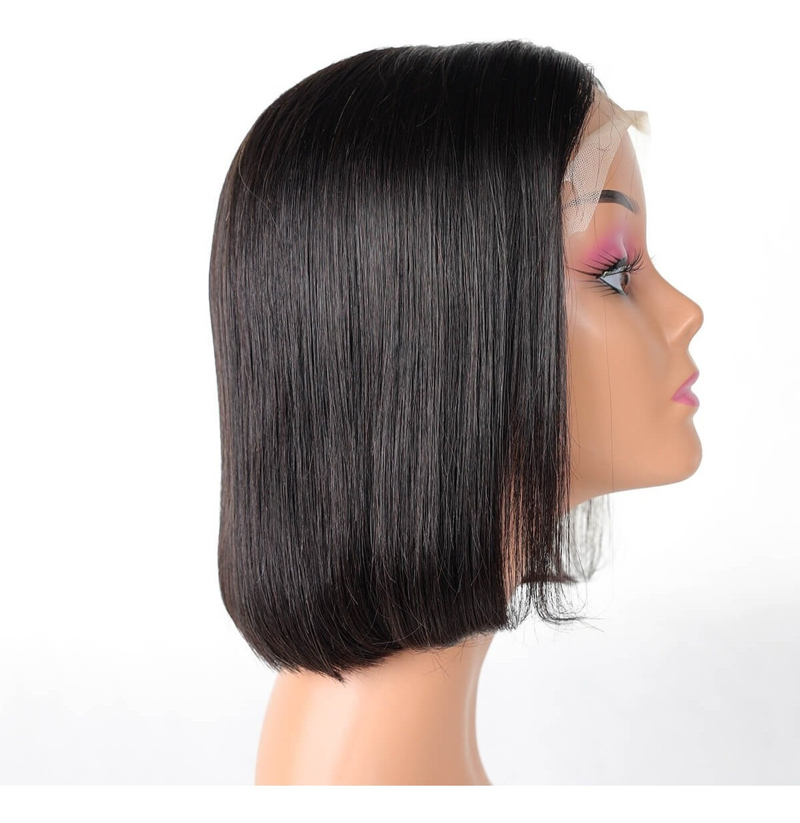 Peruca De Renda 30cm Reta De Cabelo Humano Brasileiro - Imagem 4