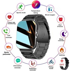 Smartwatch Bluetooth Esportivo À Prova D'água