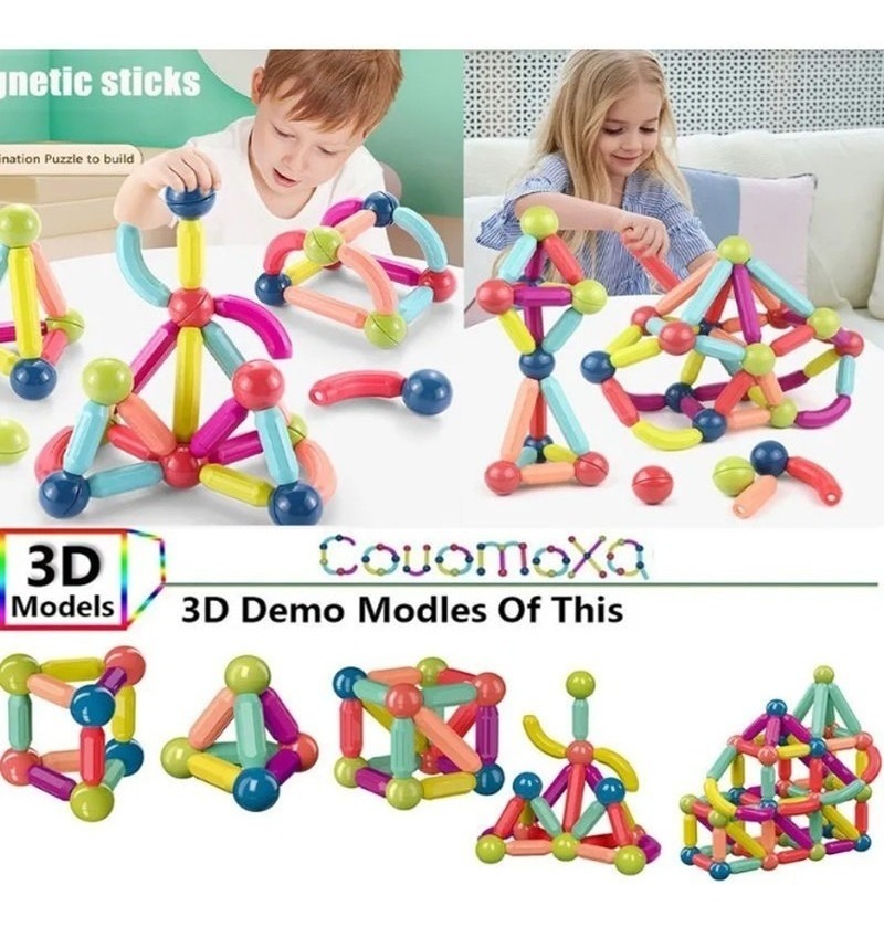 Brinquedo Educativo 2 Anos Brinquedo Bebe Educativo 100 Unid - Imagem 5