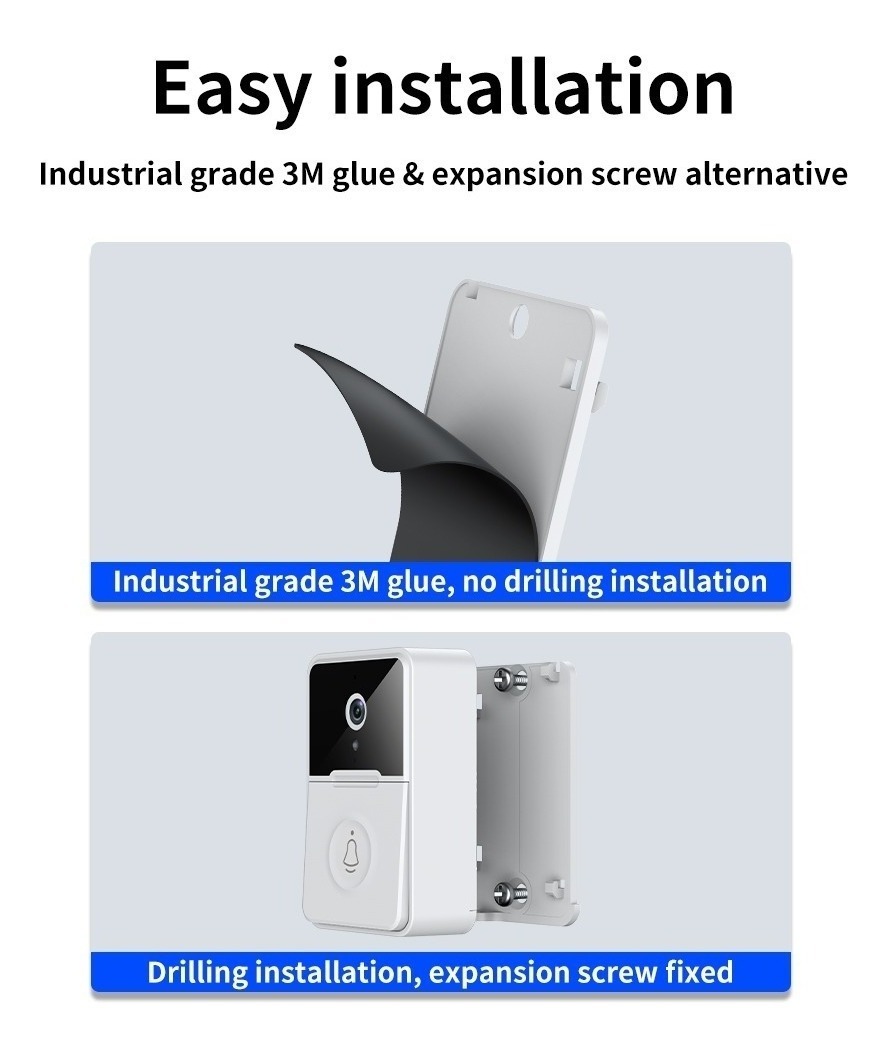 Campainha Com Câmera Wifi S Fio Inteligente Interfone D Áudi - Imagem 9
