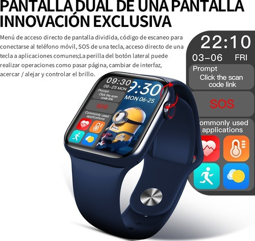 Hw16 Smartwatch Bluetooth Chamadas Controle Botão Rotativo - Imagem 3