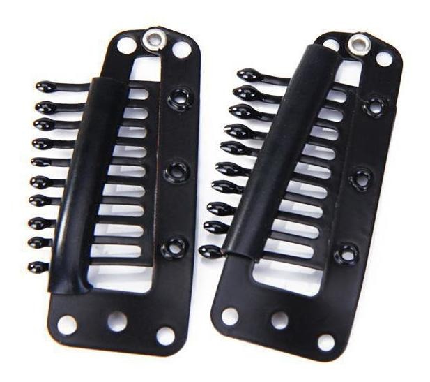 Grampos Pretos 36mm Do Da Pressão De 40 Pces Para A Peruca