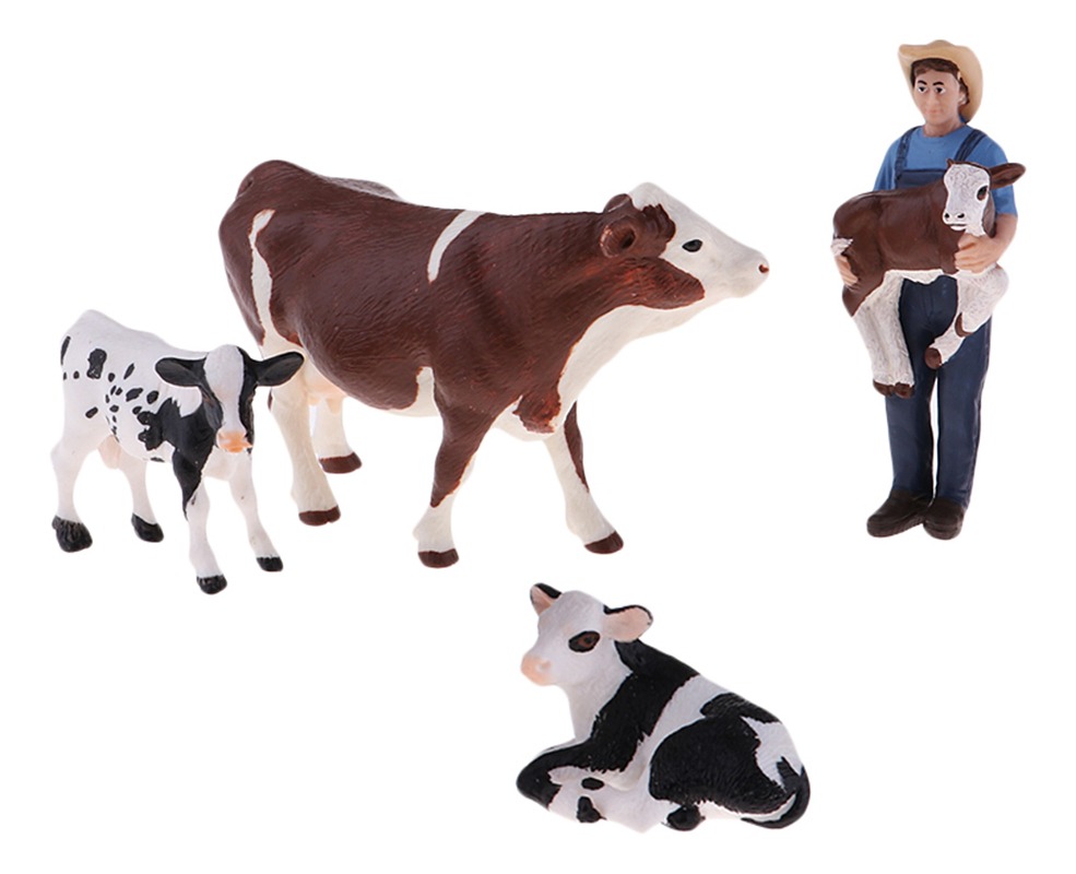 Fazendeiro Alto Realístico Dos Brinquedos Dos Animais De Faz - Imagem 5