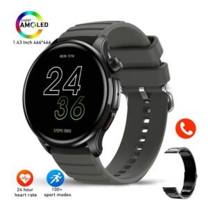 Chamada Bluetooth De Tela Grande Smartwatch Men 1.43 Amoled
