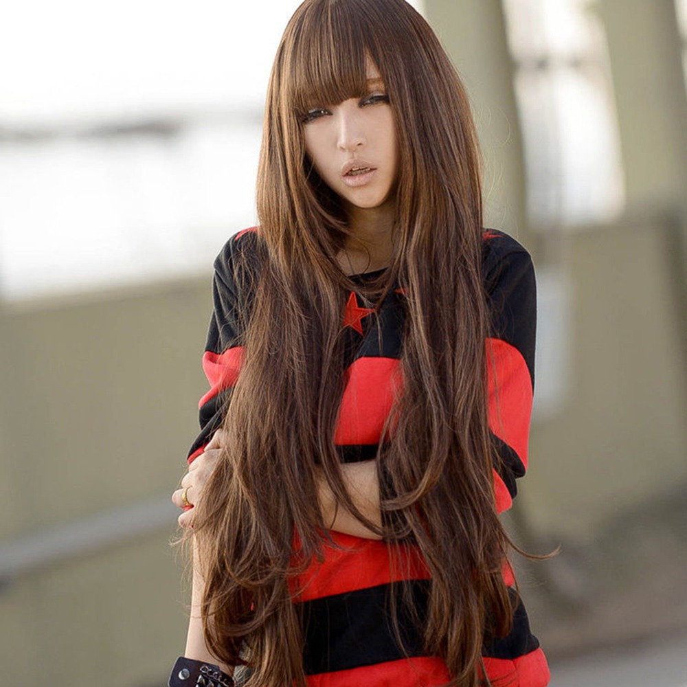 Orfi Mulheres 80cm Moda Peruca De Cabelo Encaracolado Longo - Imagem 3