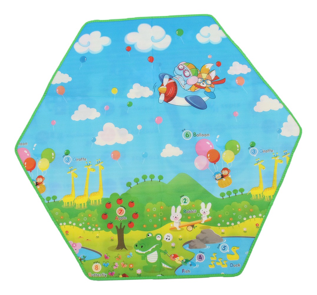 Crianças Bebê Hexagonal Desenho Rastejando Tapete Playmat - Imagem 5