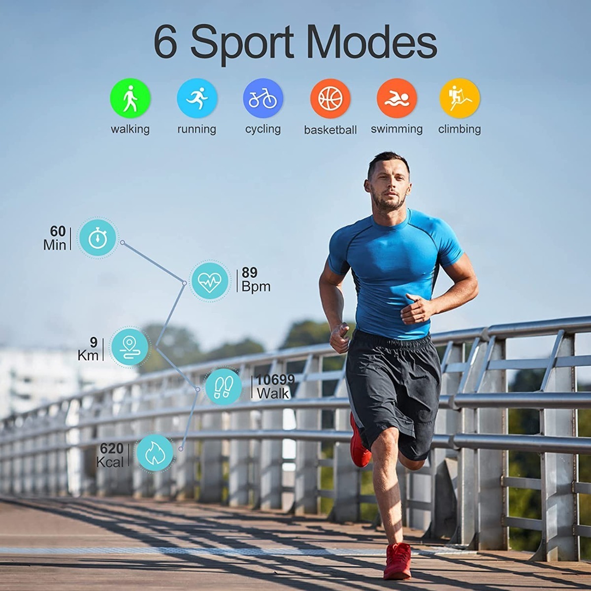 Smartwatch Masculino Impermeável Bluetooth Sport Si - Imagem 3