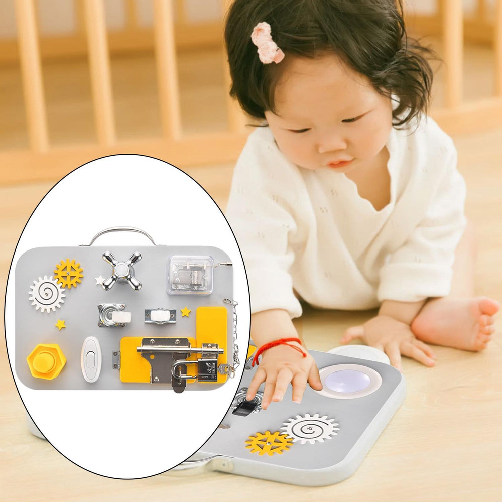 Montessori Toddler Toddler Busy Board Aprendendo Hand - Imagem 34