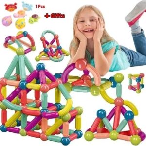 Magnetic Stick Building Blocks Jogo Ímãs Conjunto Infantil