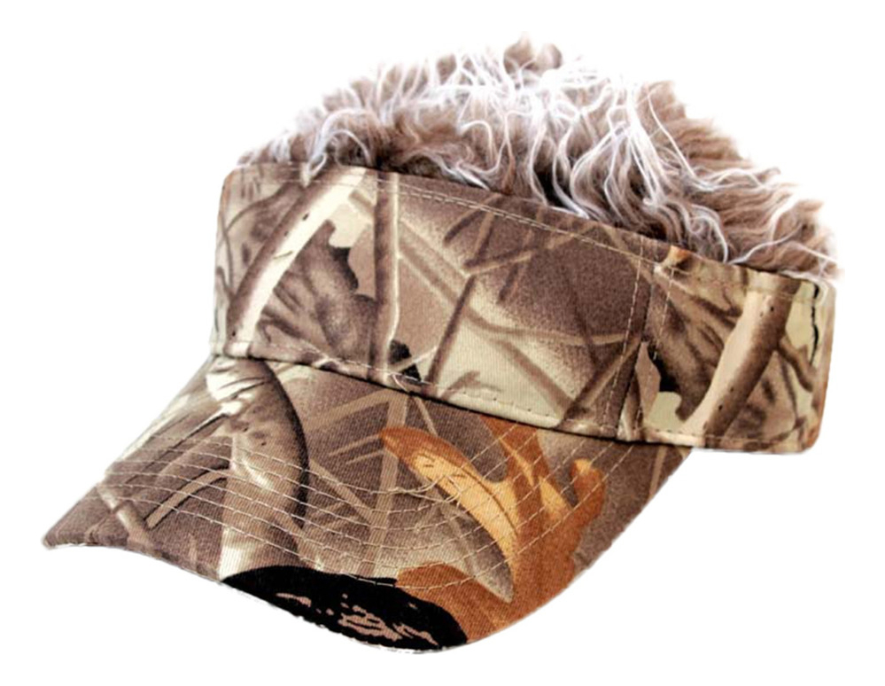 Boné De Peruca Com Peruca De Cabelo De Camufla Falsa Base Só - Imagem 7