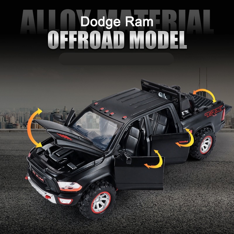 Modelos De Carros De Liga Leve 1:32 Para Dodge Ram Trx - Imagem 13