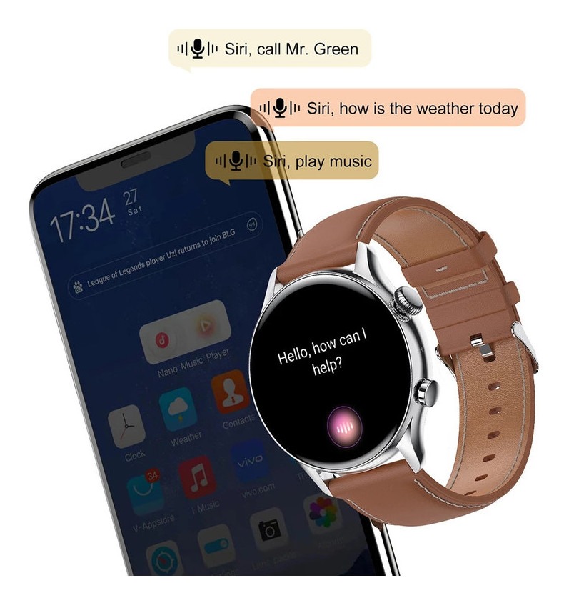 Hk8pro Smart Watch Ai Voice Nfc Pagamento Off-line À Prova D - Imagem 2