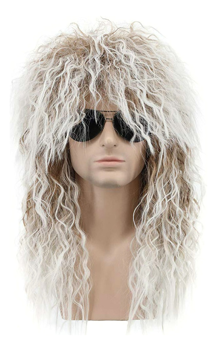 Fantasia De Halloween Masculina Salm Cosplay Curly Peruca Lo - Imagem 5