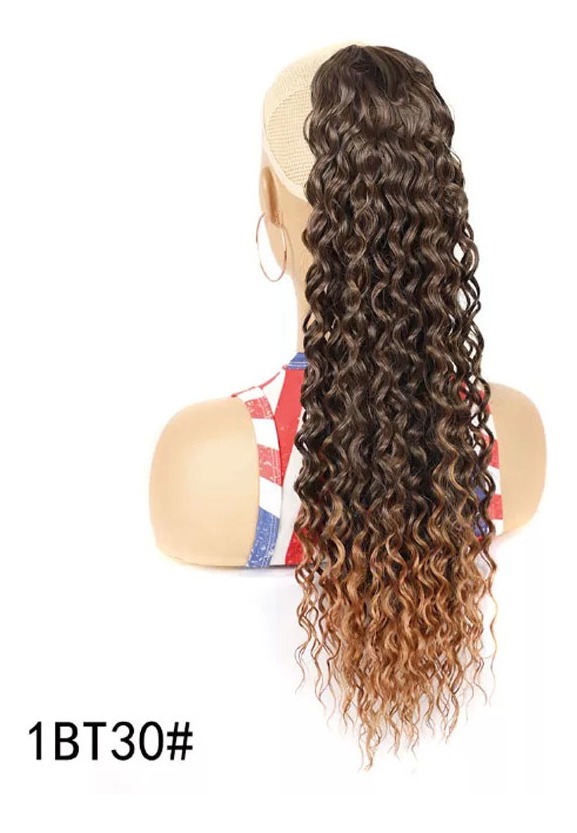 2set Peruca Natural Cabelos Humanos Rabo De Cavalo 60cm - Imagem 6
