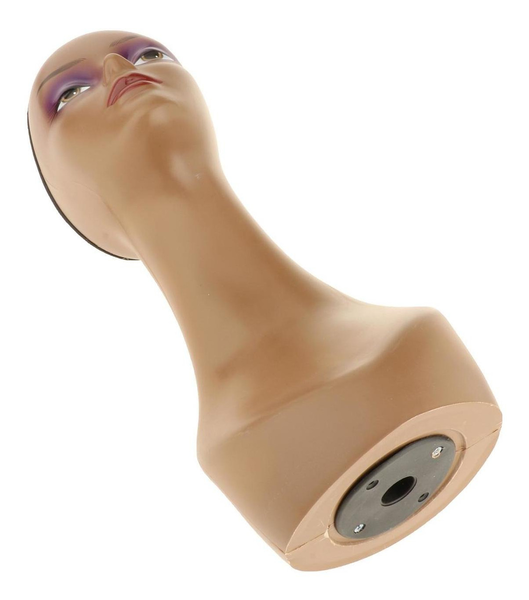 Bust Peruca Cabeça Stand Modelo Chapéus Costura Preta - Imagem 12