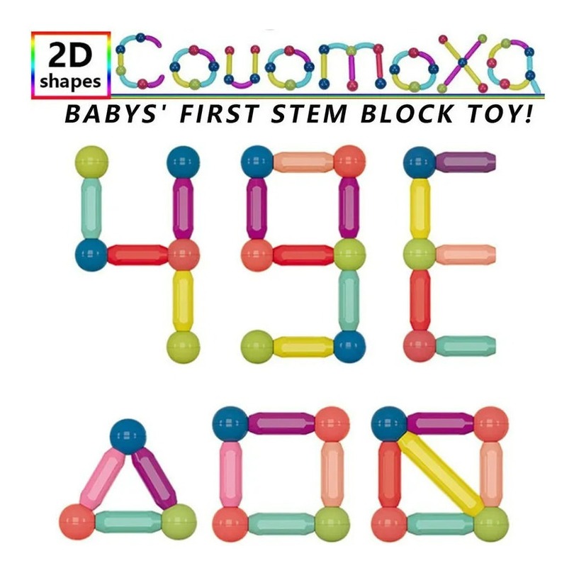 200 Peças Blocos Magnéticos Super Imã Brinquedo Educativo - Imagem 7