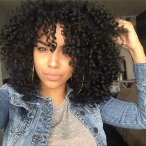 Perucas Cabelo Cacheado Grande Curto Brasileiro 35 Cm.