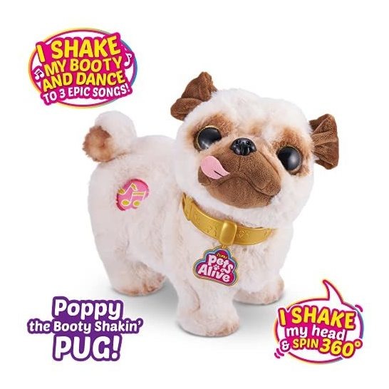 Pets Alive Poppy The Booty Shakin Pug Dança Interativa - Imagem 2
