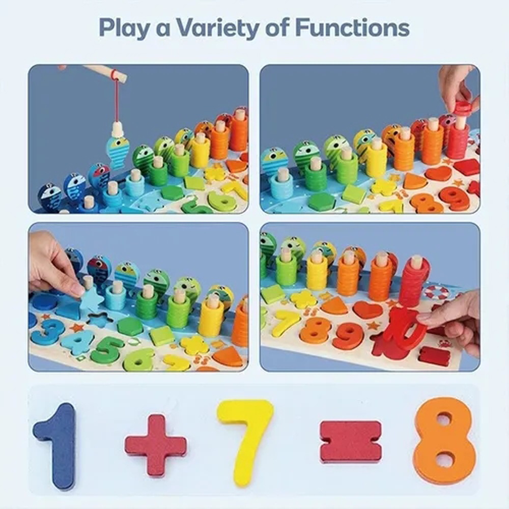 Montessori Brinquedos De Madeira Educativos Para Crianças Bo - Imagem 9