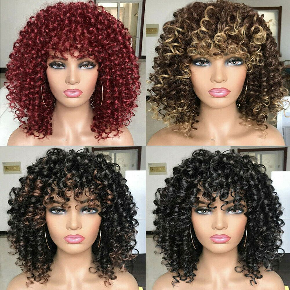 Perucas Sintéticas Afro Kinky Curly Short Wigdiy De Alta Qua - Imagem 16