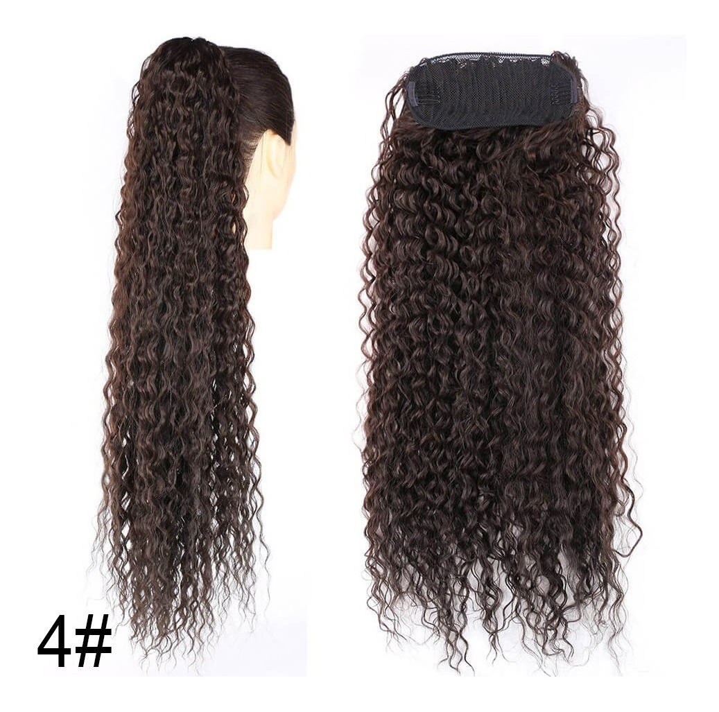 Peruca Artificial De Rabo De Cavalo Sintético Ondulado Curly - Imagem 3