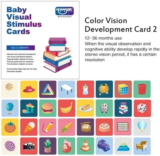 Brinquedo De Cartão De Estimulação Visual Montessori Para Ed - Imagem 6