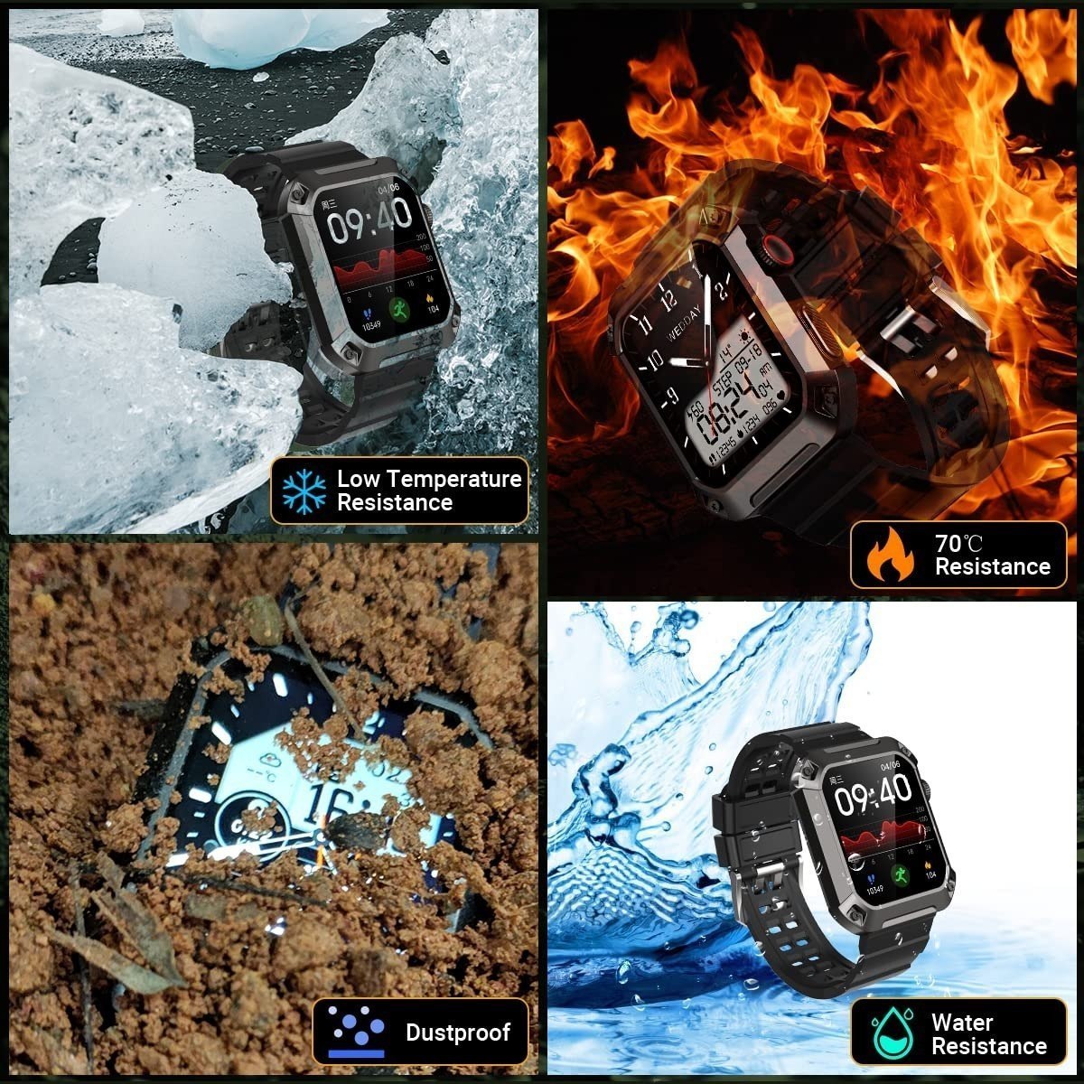 Smartwatch Militar Masculino (atender/ligar) - Imagem 19