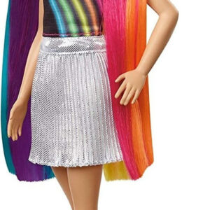 Boneca De Cabelo Barbie Rainbow Sparkle