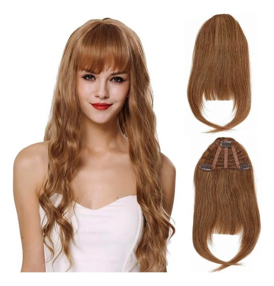 Aplique Tic Tac Franja 100% Cabelo Humano Virgem Liso 2unds - Imagem 29