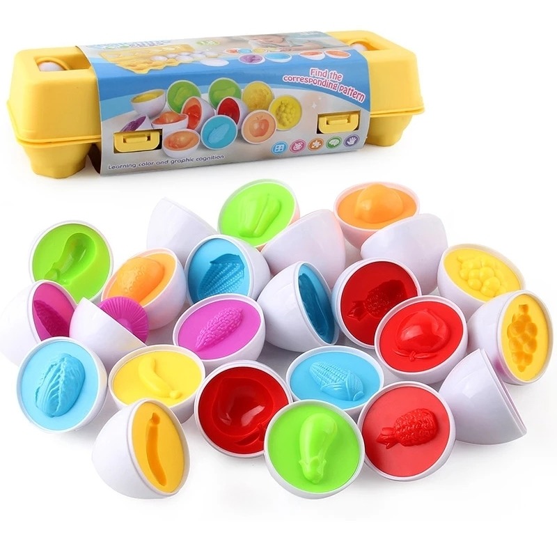 12pcs Brinquedo Educacional Bebê Brinquedo Ovo Quebra-cabeça - Imagem 7