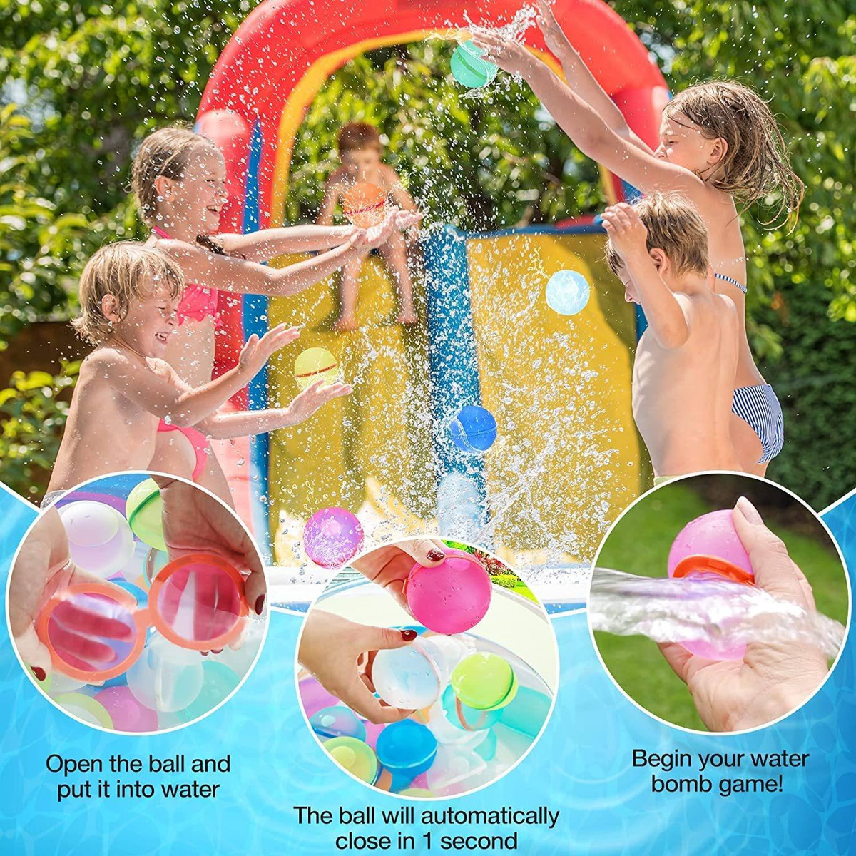 24 Peças Bolas De Água De Silicone Magnético Reutilizáveis - Imagem 7