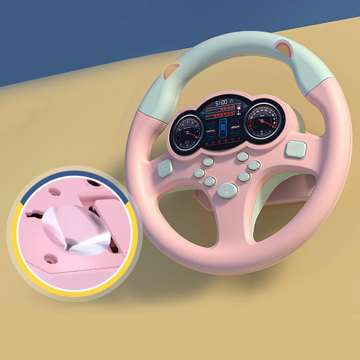 Brinquedo Infantil De Simulação De Volante De Carro Com - Imagem 13