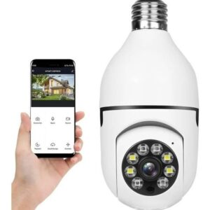 Lampada Camera Ip Segurança Espia Wifi Hd 360 Alarme Casa