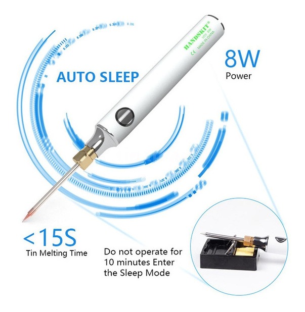 Usb Carregamento Ferro De Solda 5v 8w Temperatura Ajustável - Imagem 2