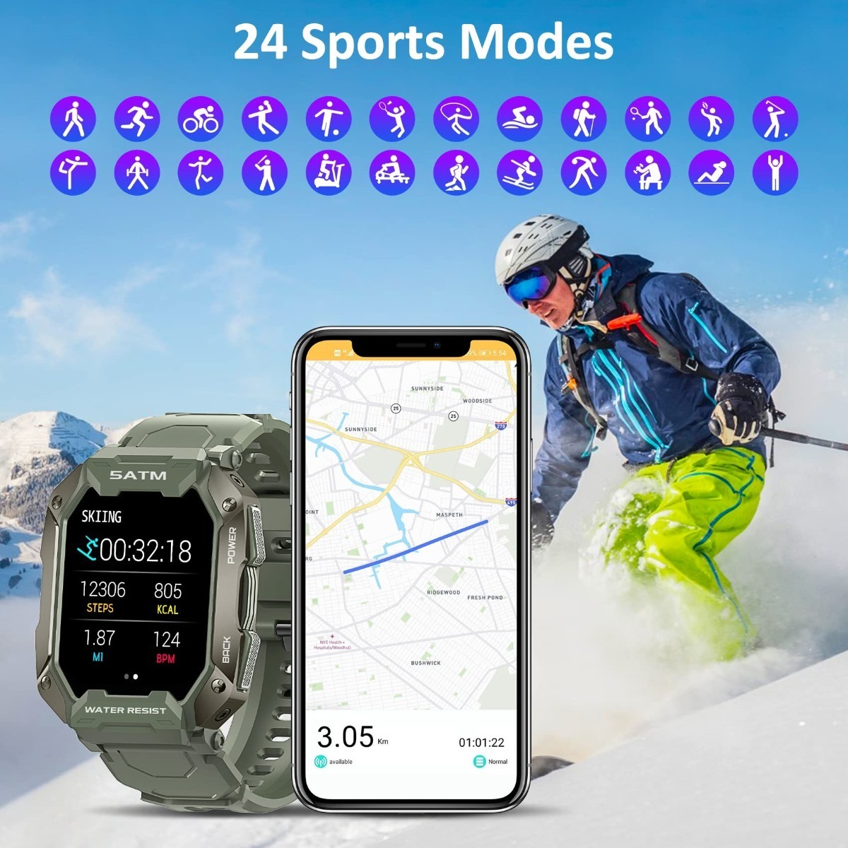 Fitness Tracker Smartwatch Para Homens - Imagem 15