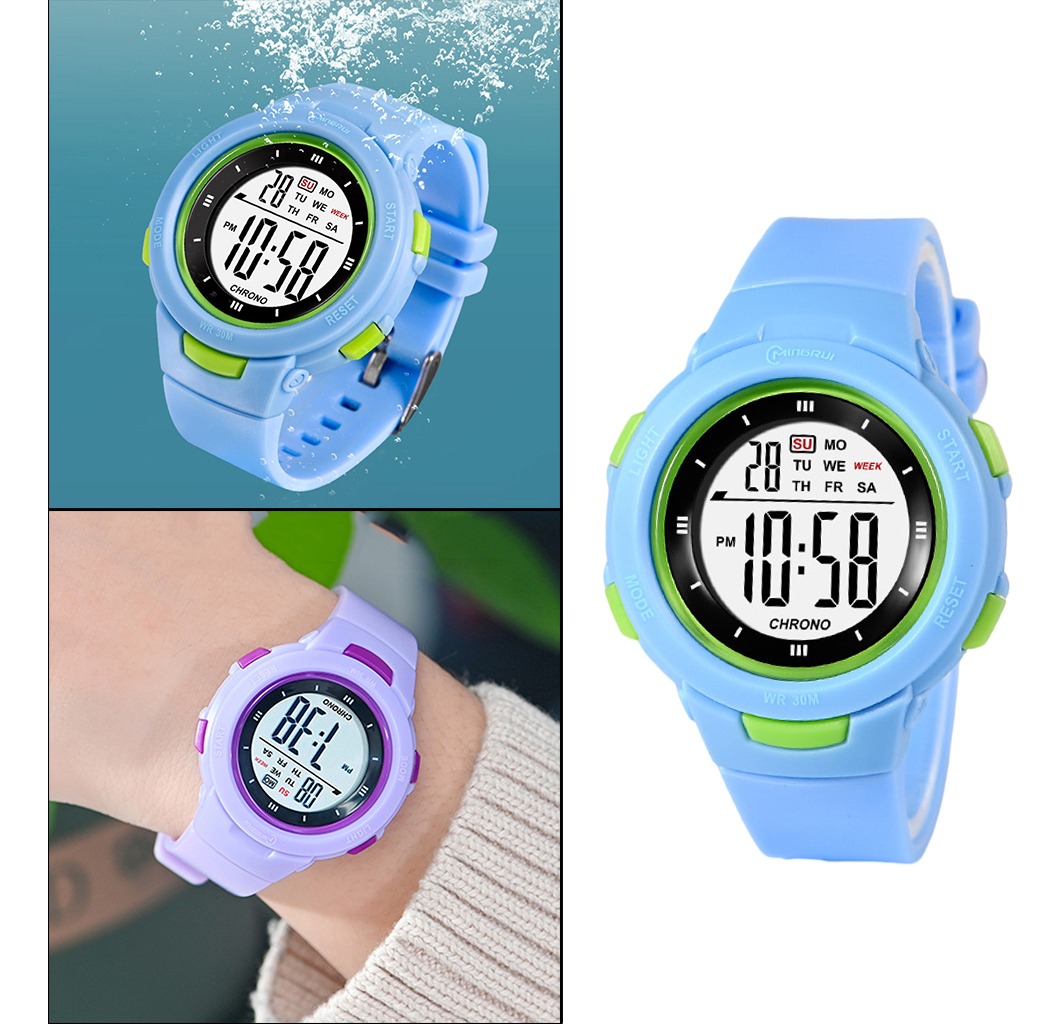Meninos Girls Digital Watch Electro Impermeável Ao Ar Livre - Imagem 30